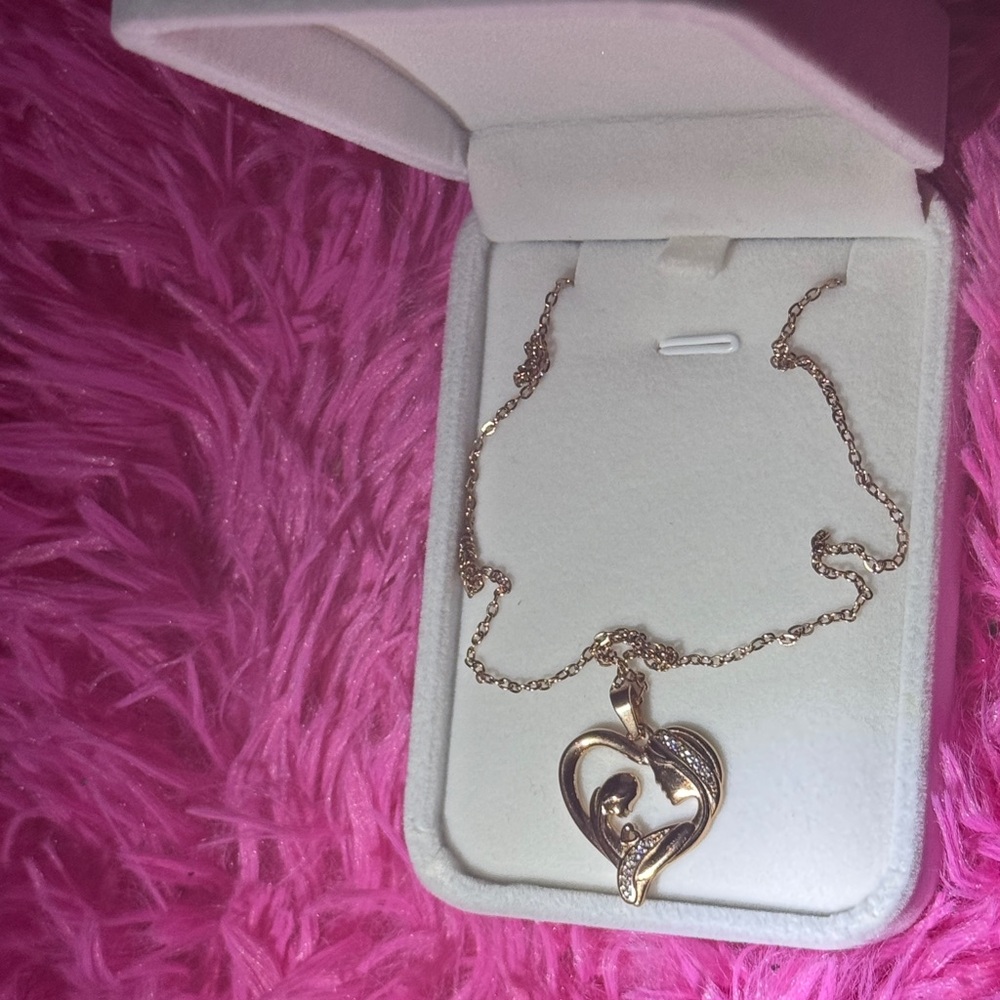 Custom Heart L’amour Enchanté Rose Gold Sterling Pendant Necklace